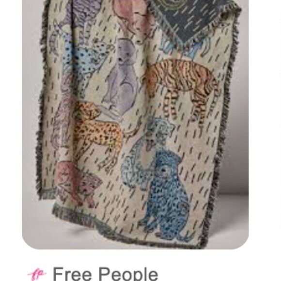 Free People x Olivia Wendel Dog Throw Blanket ๐พ Exclusive Limited Edition NWT - Picture 15 of 16